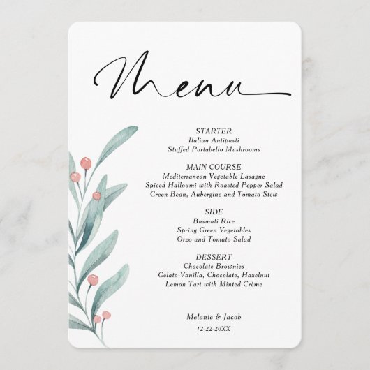 ホリーベリーブランチクリスマスメ結婚ニュー メニュー (正面)