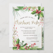 ホリーベリーブランチ会社クリスマスパーティー 招待状 (正面)