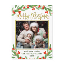 ホリーベリーブランチPHOTOクリスマスグリーティング