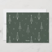 ホリーベリーブーケクリスマスフォトグリーンフラット シーズンカード (裏面)