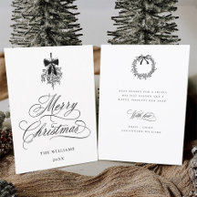 ホリーベリーブーケロマンチックなクリスマスフォトフラット