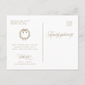 ホリーベリーブーケロマンチックなメリークリスマスレッド ポストカード (裏面)