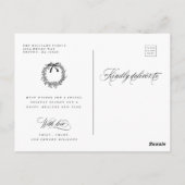 ホリーベリーブーケロマンチックなメリークリスマス ポストカード (裏面)