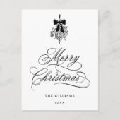 ホリーベリーブーケロマンチックなメリークリスマス ポストカード (正面)