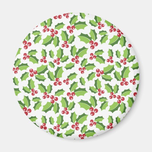 ホリーベリーホリー葉ズミストレトーホリデイ マグネット (正面)