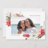 ホリーベリーポインセティアスパインコーン写真 シーズンカード (正面)