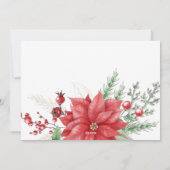 ホリーベリーポインセティアスパインコーン写真 シーズンカード (裏面)