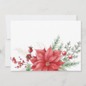 ホリーベリーポインセティアスパインコーン写真 シーズンカード (裏面)