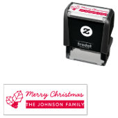 ホリーベリーメリークリスマスウィンターホリデーアドレス セルフインキングスタンプ (インサイチュ)