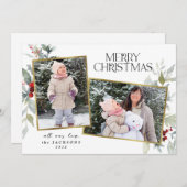 ホリーベリーメリークリスマス2フォトコラージュ シーズンカード (正面/裏面)