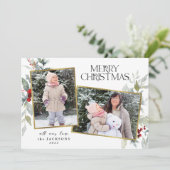 ホリーベリーメリークリスマス2フォトコラージュ シーズンカード (スタンド正面)
