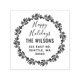 ホリーベリーリースホリデイ差出人住所 セルフインキングスタンプ