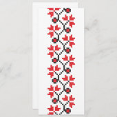 ホリーベリーレッドフラワークロスステッチデザイン (正面/裏面)