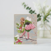 ホリーベリー妖精クリスマスカード シーズンポストカード (スタンド正面)