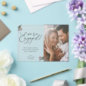 ホリーベリー我々は婚約した1フォトホリデー アクリル招待状 (インサイチュ (ウェディング))