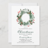 ホリーベリー松のリース 法人クリスマスパーティー 招待状 (正面)