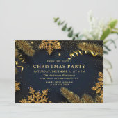 ホリーベリー松ぼっくり枝のクリスマス パーティー 招待状 (スタンド正面)