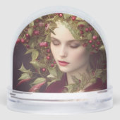 ホリーベリー美しい女性クリスマス (裏面)