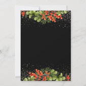 ホリーベリー金ゴールドグリッターメリークリスマス2写真 シーズンカード (裏面)