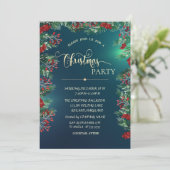 ホリーベリー金ゴールドグリーンカンパニークリスマスパーティー 招待状 (スタンド正面)