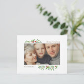 ホリーベリー金ゴールド植物写真 シーズンポストカード (スタンド正面)