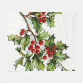 ホリーベリー001 フリースブランケット (正面(横))