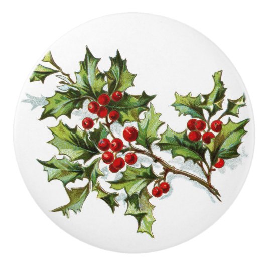 ホリーベリー002 セラミックノブ (正面)