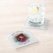 ホリーベリー ガラスコースター (アングル)