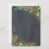 ホリーベリー、クリスマスドリンク会社クリスマス 招待状 (裏面)