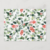 ホリーベリー ツリー クリスマスイブ ご招待カード ポストカード (裏面)