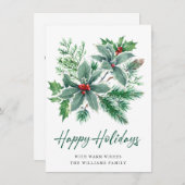 ホリーベリー ブランチ クリスマス グリーティング JOY (正面/裏面)