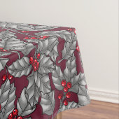 ホリーベリー、暗葉色の灰色の テーブルクロス (インサイチュ)