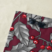 ホリーベリー、暗葉色の灰色の ビーチタオル (インサイチュ)