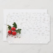 ホリーベリー, 雪の結晶, 星, 企業のパーティー 招待状 (裏面)