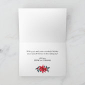 ホリーベリー（鳥）ショウジョウコウカンチョウクリスマスグリーティ企業のング シーズンカード (内部)