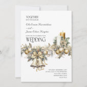 ホリーベルゴールデンベリーウィンターウェディング詳細 招待状 (正面)