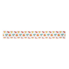 ホリーベルストッキングレッドホワイトグリーン金ゴールドクリスマス サテンリボン