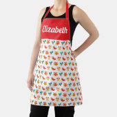 ホリーベル クリスマス ストッキング パターン オーダーネーム エプロン (インサイチュ)