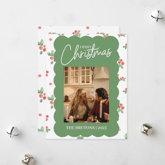 ホリーホタテの写真クリスマスカード シーズンカード (正面/裏面インサイチュ)