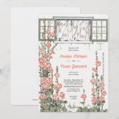 ホリーホックカントリーのウェディング 招待状 (正面/裏面)