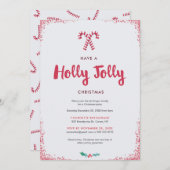 ホリーホリデすてきーパーティー 招待状 (正面/裏面)