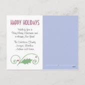 ホリーホリデーウィンターブルーフォトポストカード シーズンポストカード (裏面)