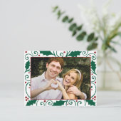 ホリーホリデーグリーン&レッドフォトポストカード シーズンポストカード (スタンド正面)