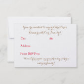 ホリーホリークリスマスディナー 招待状 (正面)