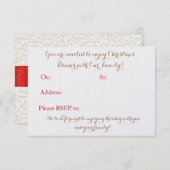 ホリーホリークリスマスディナー 招待状 (正面/裏面)