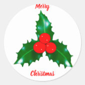 ホリーホワイト封筒用シール ラウンドシール (正面)