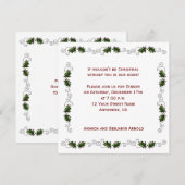 ホリーボーダー クリスマスパーティーの招待状 招待状 (正面/裏面)