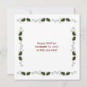 ホリーボーダー クリスマスパーティーの招待状 招待状 (裏面)