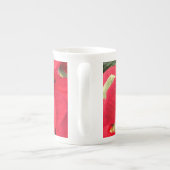 ホリーポイントポインセティアスクリスマスホリデーフローラ ボーンチャイナマグカップ (裏面)