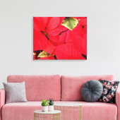 ホリーポイントポインセティアスホリデイフローラ キャンバスプリント (インサイチュ (リビング))